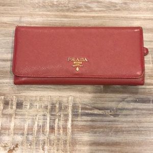 Red Prada wallet